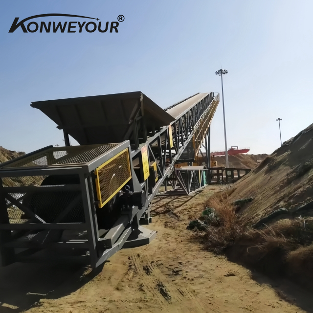 Регулируемый мобильный портативный конвейер ленты для карьера