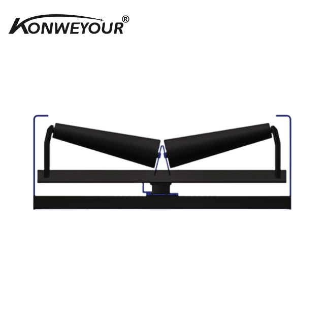 Самостоятельный резиновый конусный ролик для конвейера